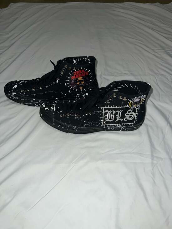 Converse Other - Custom Black Label Society Zakk Sabbath Studded Paint Splatter  Size 12